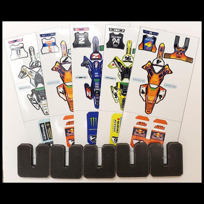Toy Mod Decal & Staging Block 5 Pack (Toy Bike and Rider NOT Included)